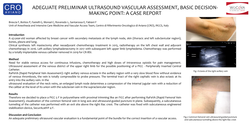 Thumbnail for Adeguate preliminar ultrasound vascular assessment, basic decision-making point: a case report