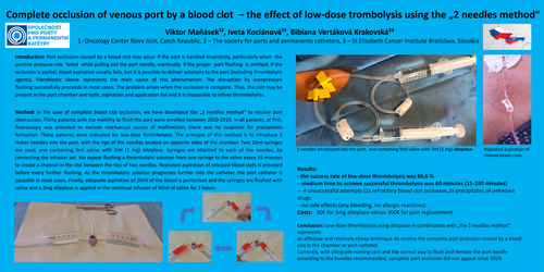 Preview of Complete occlusion of venous port by a blood clot – the effect of low-dose trombolysis using the “2 needles method“