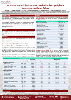 Thumbnail for Incidence and risk factors associated with short peripheral intravenous catheter failure