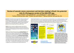 Thumbnail for Review of vascular access assessment and decision-making algorithm in Brazil: the potential role of a Portuguese version of the DAV-EXP app