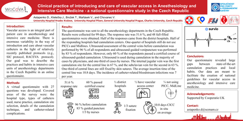 Preview of Clinical practice of introducing and care of vascular access in Anesthesiology and Intensive Care Medicine - a national questionnaire study in the Czech Republic