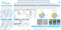 Thumbnail for Assessment at elective totally implantable venous access device removal: what is the status of the device under a maintenance interval of 3 months?