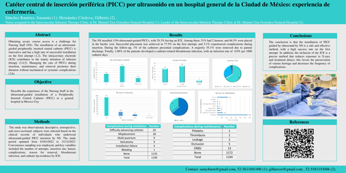 Preview of Catéter central de inserción periférica (PICC) por ultrasonido en un hospital general de la Ciudad de México: experiencia de enfermería.